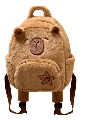 Mochila De Felpa Capybara: Bonita Bolsa De Estudiante Con Di