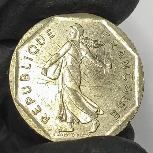 Francia 2 Franc 1979 Antigua Moneda De Colección (Usado)