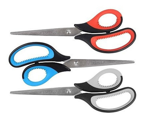 Imagen 2 de 2 de Tijera Confort Simball 21 Cm Con Grip Para Mejor Agarre