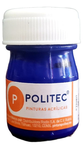 Politec Pintura Acrílica 20 Ml Azul Cobalto