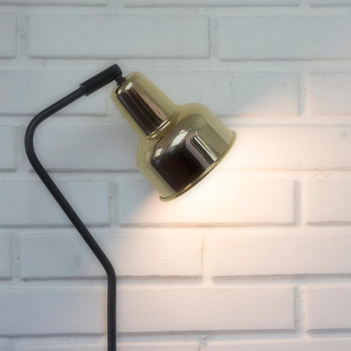 Luminária Coluna Abajur Piso Chão Spot City dourado Trybo 3110-12