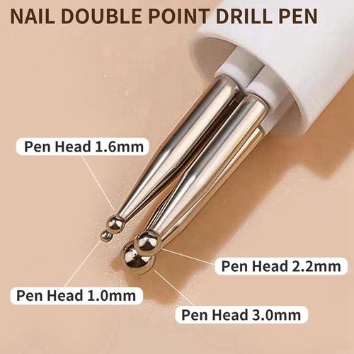 Rotulador De Uñas 4 En 1 Con Punta De Taladro Para Uñas, Her
