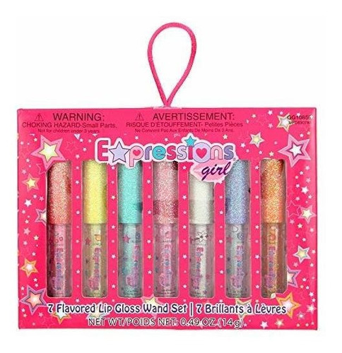 Expressions Girl / Set De 7 Piezas De Brillo Labial Con Sabo