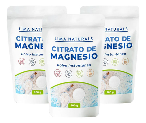 Citrato De Magnesio Lima Naturals 200 G Pack X 3