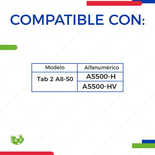 Touch Táctil Slim Company Compatible Con Lenovo Tab 2 A8-50 A850lc A5500-h A5500-hv Color Negro