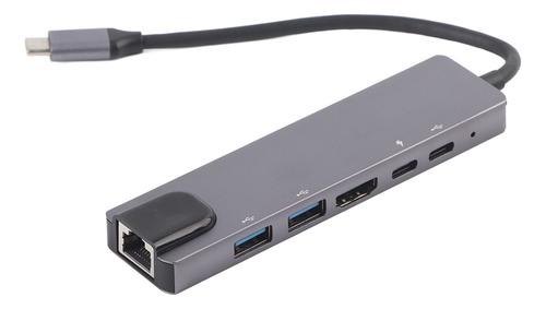 Expansor Usb Tipo C, Hub 6 En 1, Base De Expansión Multifunc