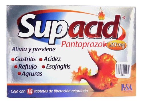 Supacid 20 Mg Caja Con 14 Tabletas De Liberación Retardada