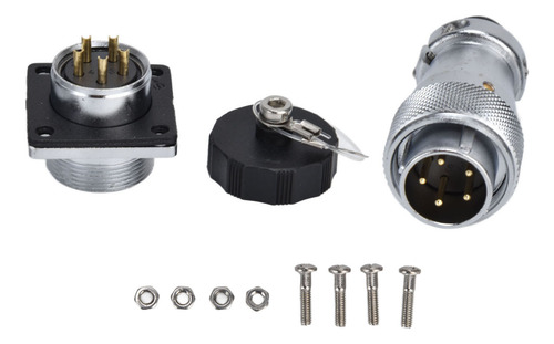Conector De Avión Ws20 De 5 Pines Para Panel Hembra De Metal