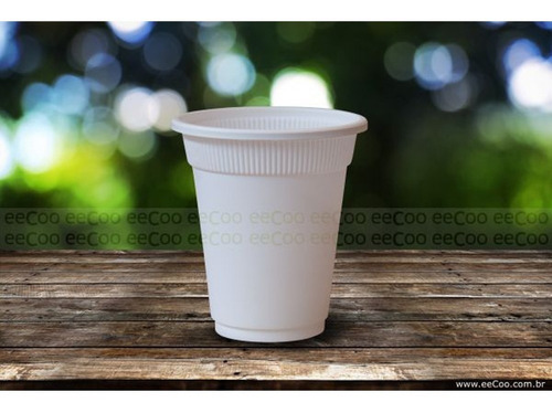 Imagem 2 de 3 de Copo Biodegradável 240ml Amido De Milho 50 Unid Bpa Free