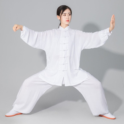 L Camisa Taichi Uniforme Ejercicio Algodón Conjunto De