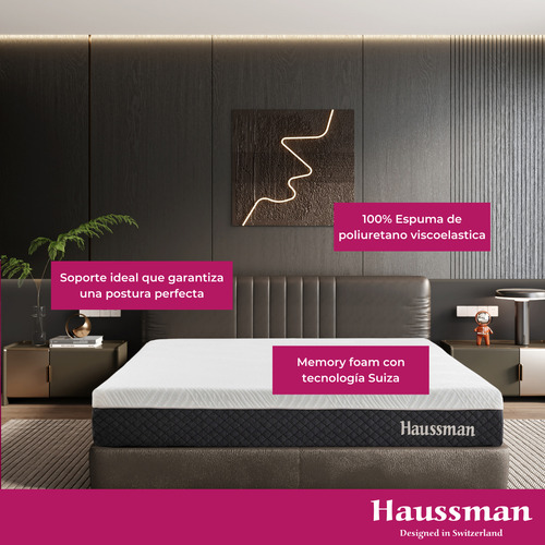 Colchon En Caja Memory Foam King Haussman Massage 25cm