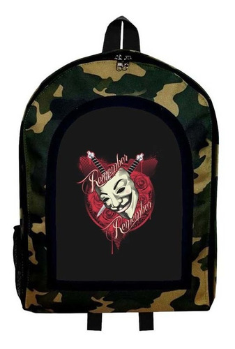 Mochila Camuflada V De Venganza Nueva Colección Modelo 27