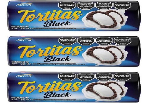 Pack X 3 Galletitas Tortitas Black X 125grs