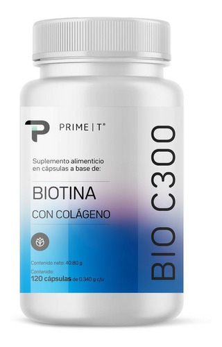 Biotina Cápsulas Primetech Bio-c300 120 Cáps Con 300 Mcg