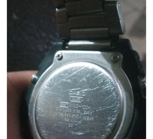 Reloj Illuminator Casio Wr100m De Acero Inoxidable (Usado)