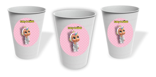 Vasos Bebe Llorona Cumpleaños Personalizado Pack X10