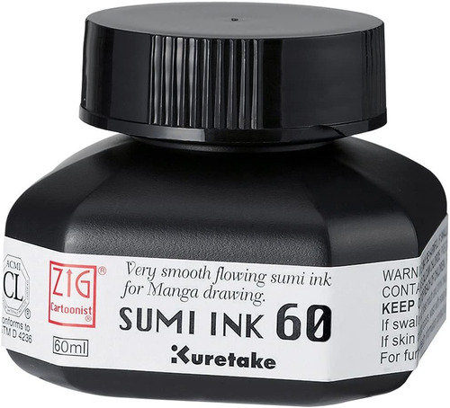 Tinta Para Manga Kuretake Zigsumi 60ml Negra