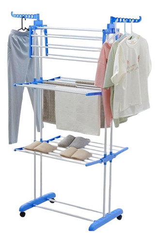 Tendedero De Ropa Organizador Colgador 3 Niveles Plegable