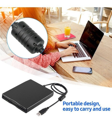 Imagen 2 de 9 de Unidad De Disquete Móvil De Escritorio Usb 1.44m Fdd Noteboo