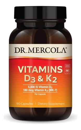 Vitaminas D3 Y K2 5000 Ui 90 Porciones Dr. Mercola