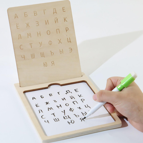 Tablero De Rastreo De Letras De Madera, Herramienta De