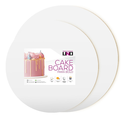 Cake Board Em Mdf Branco Confeitaria 10-15cm 10-25cm Liso