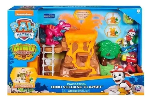 Paw Patrol Playset Dino Rescue Volcano + 2 Fig Int 17714