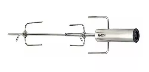 Espetoflex Espeto Giratório Em Aço Inox Movido A Pilha 65 Cm