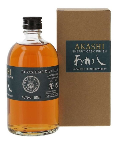 Imagen 5 de 5 de Whisky Akashi Sherry Cask Finish 500ml En Estuche