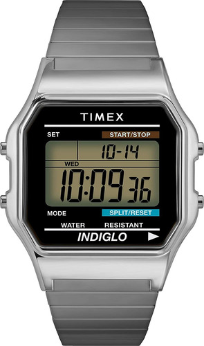 Timex Digital Watch, Men's Classic, Stainless Steel