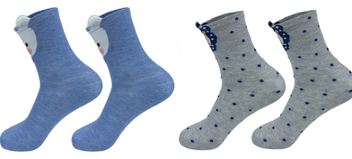 Pack 2 Calcetines Niño Animales Algodón Talla 9-12 Años