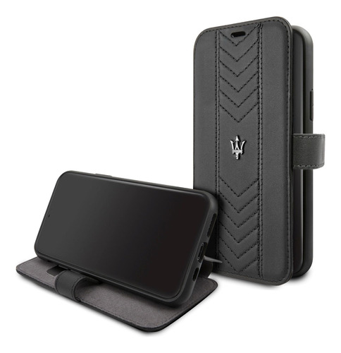 Maserati iPhone 11 Pro Leather Bktype Quilted Black