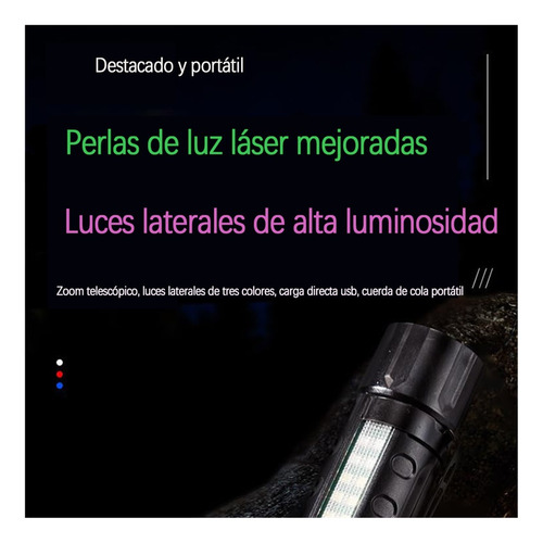Linterna Económica Con Zoom Láser Blanco Multiusos 2024