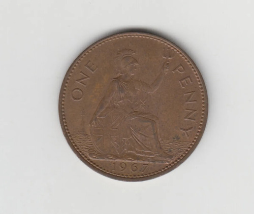 Moneda Inglaterra 1 Penny Año 1967 Excelente