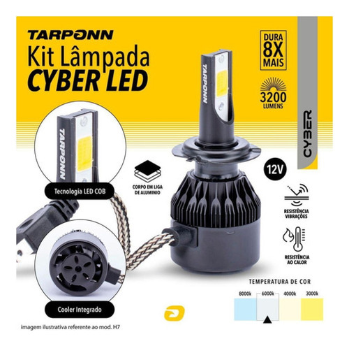 Kit Super Led Cyber Hb4 36w 3200lm 6000k Tarpon C.tp-6118