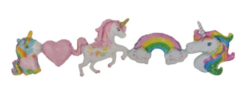 Globos Mylar Cadena De Unicornios En Tira 01pc