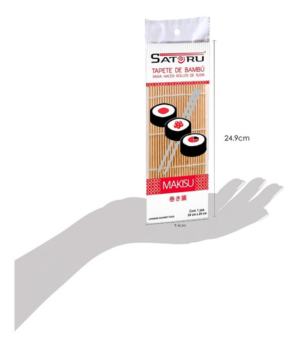 Makisu, Tapete Para Hacer Sushi 1 Pieza (24x24cm)