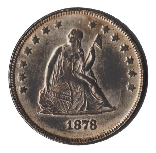 Moneda  Mundo  Acero Domi  1878  One  Dol   M 32