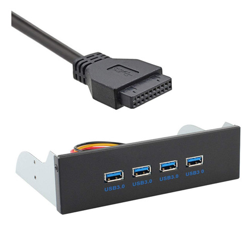 Cy Usb 3.0 Hub 4 Puerto Panel Frontal Placa Base 20pin Cable