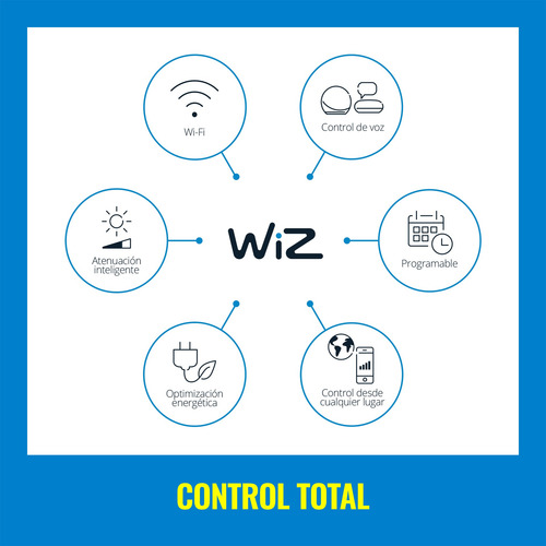 Imagen 5 de 10 de Foco Color Wiz Smart Inteligente Rgb Google Alexa