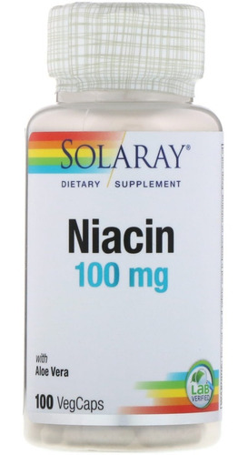 Niacina 100 Mg 100capsulas Capsulas Relajacion Total  