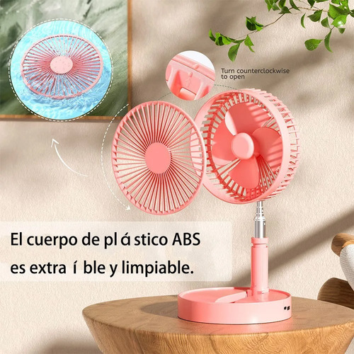 Mini Ventiladores De Piso Mesa Portatil Personal Recargable