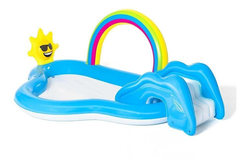 Piscina Infantil Play Arcoíris Inflável Escorregador Bestway