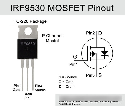 Transistor Irf9530 Mosfet Canal N Pack 6 Unidades