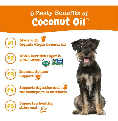 Aceite De Coco Para Perros Orgánico Virgen 16oz Digestión