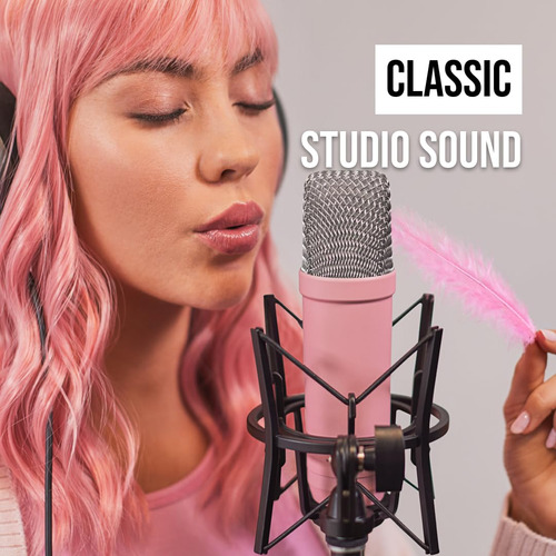 Microfone Rode Nt1 Signature Series Condensador Rosa Com Ace