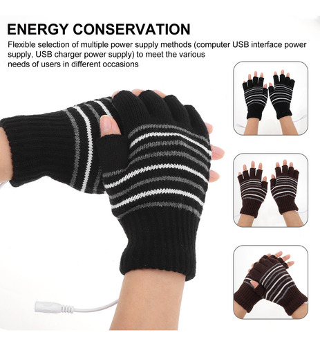 2 Pares De Guantes Térmicos Usb, Guantes Para Calentar Manos