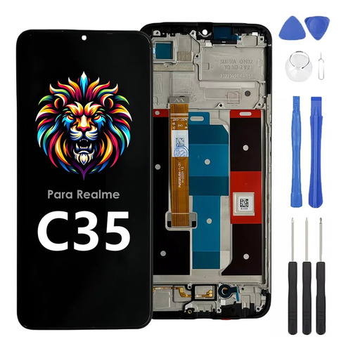 Pantalla Display Touch Lcd Con Marco Para Realme C35 Rmx3511