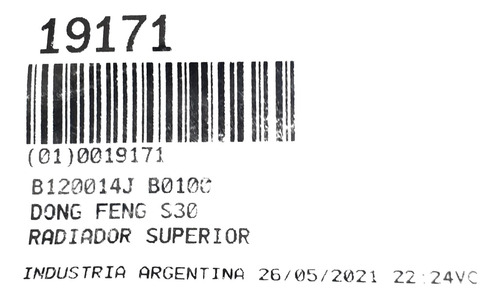 Imagen 4 de 5 de Manguera Radiador Superior Dongfeng S30