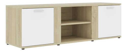 Vidaxl Soporte De Tv De Madera De Ingeniería Color Blanco Y
